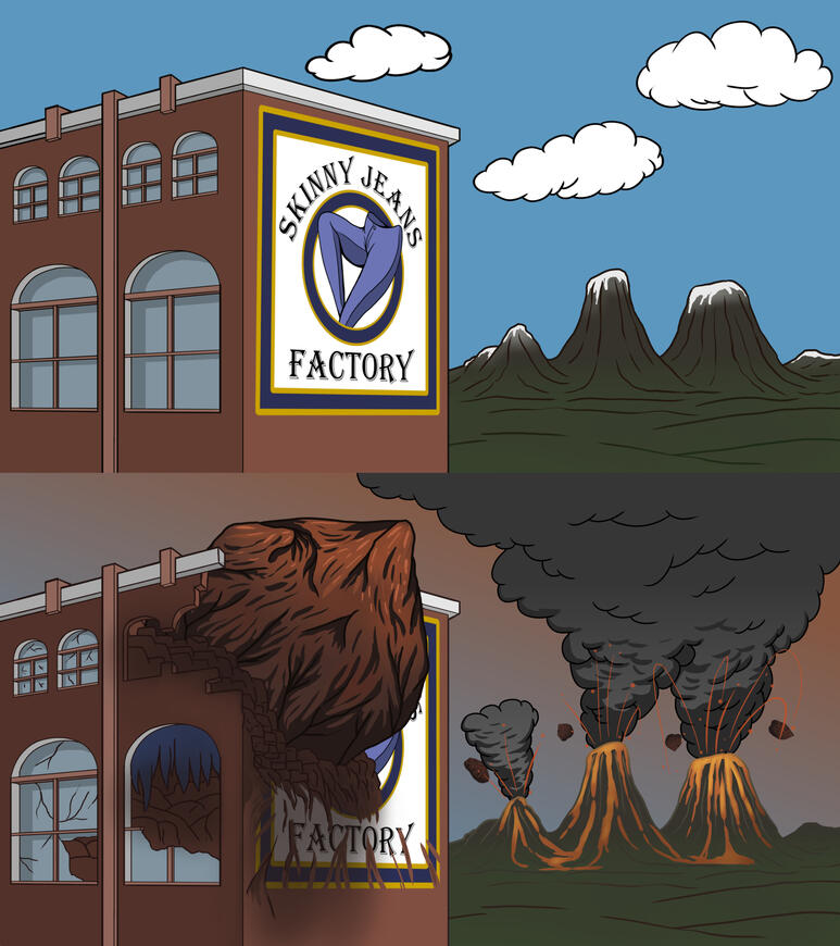 Skinny Jeans Factory Destroyed by Meteor