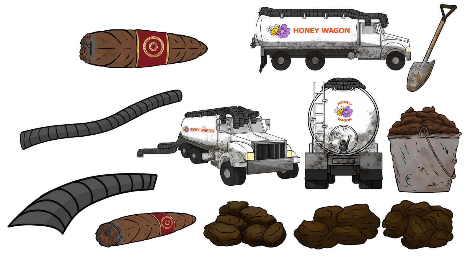 "Mud" and Honey Wagon Assets for Story 4
